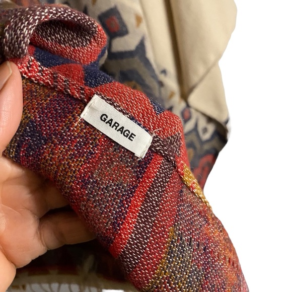 Garage Women's Southwestern Fringe Soft Knit Poncho Sweater - Picture 4 of 5